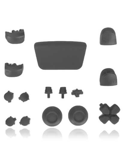 Controller Button Sets Compatible For PlayStation 5 (16 Piece Set) (Midnight Black)