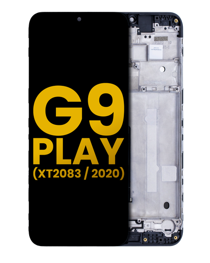 LCD Assembly With Frame Compatible For Motorola Moto G9 Play (XT2083/2020) (Refurbished) (All Colors)