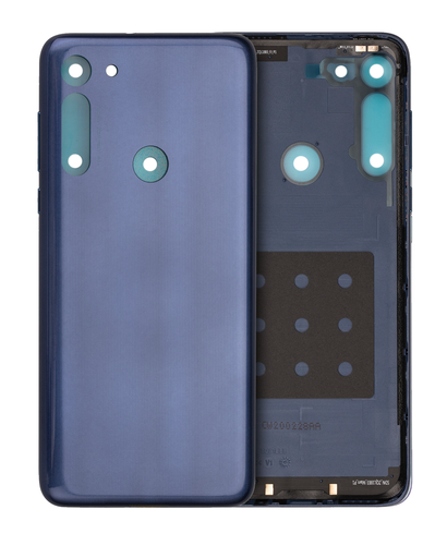 Back cover Glass Compatible For Motorola Moto G8 (XT2045-1/2020)/G Fast (XT2045-3/2020) (Neon Blue)