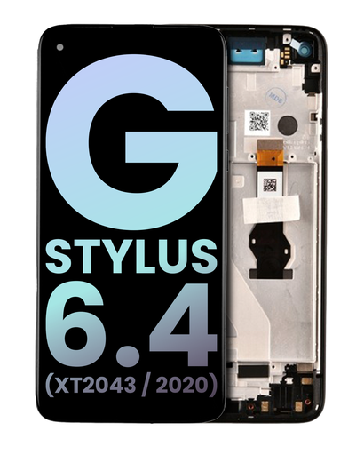 LCD Assembly With Frame Compatible For Motorola Moto G Stylus 6.4&quot; (XT2043/2020) (Genuine OEM) (Mystic Indigo)