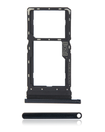 Dual Sim Card Tray Compatible For Motorola Moto G8 Play (XT2015/2019) (Black Onyx)
