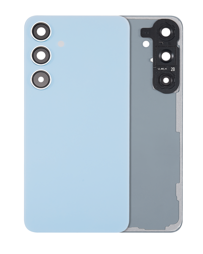 Back Cover Glass With Camera Lens Compatible For Samsung Galaxy S24 Plus 5G (No Logo) (Aftermarket Plus) (Sapphire Blue)