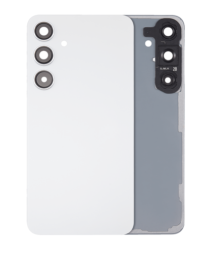 Back Cover Glass With Camera Lens Compatible For Samsung Galaxy S24 Plus 5G (No Logo) (Aftermarket Plus) (Marble Gray)