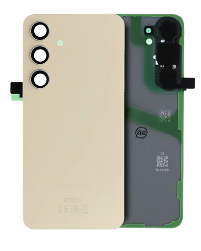 Back Cover Glass With Camera Lens Compatible For Samsung Galaxy S24 Plus (Service Pack) (Amber Yellow)
