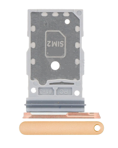 Dual Sim Card Tray Compatible For Samsung Galaxy S24 5G / S24 Plus 5G (Sandstone Orange)