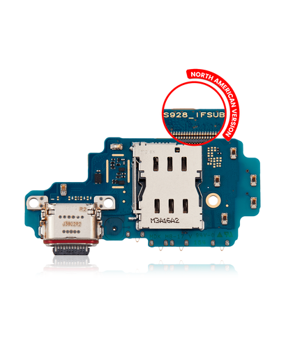 Charging Port Board With Sim Card Reader Compatible For Samsung Galaxy S24 Ultra 5G (S928U) (US Version)