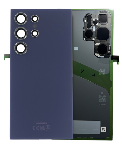 Back Cover Glass With Camera Lens Compatible For Samsung Galaxy S24 Ultra (Service Pack) (Titanium Violet)