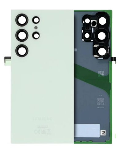 Back Cover Glass With Camera Lens Compatible For Samsung Galaxy S24 Ultra (Service Pack) (Jade Green)
