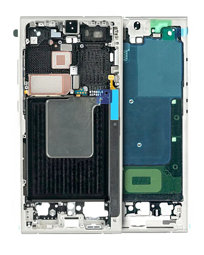 Mid-Frame Housing Compatible For Samsung Galaxy S24 Ultra 5G (International version) (Service Pack) (Titanium Grey)