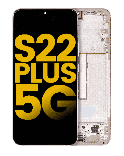 OLED Assembly With Frame Compatible For Samsung Galaxy S22 Plus 5G (Refurbished) (Pink Gold / Violet)