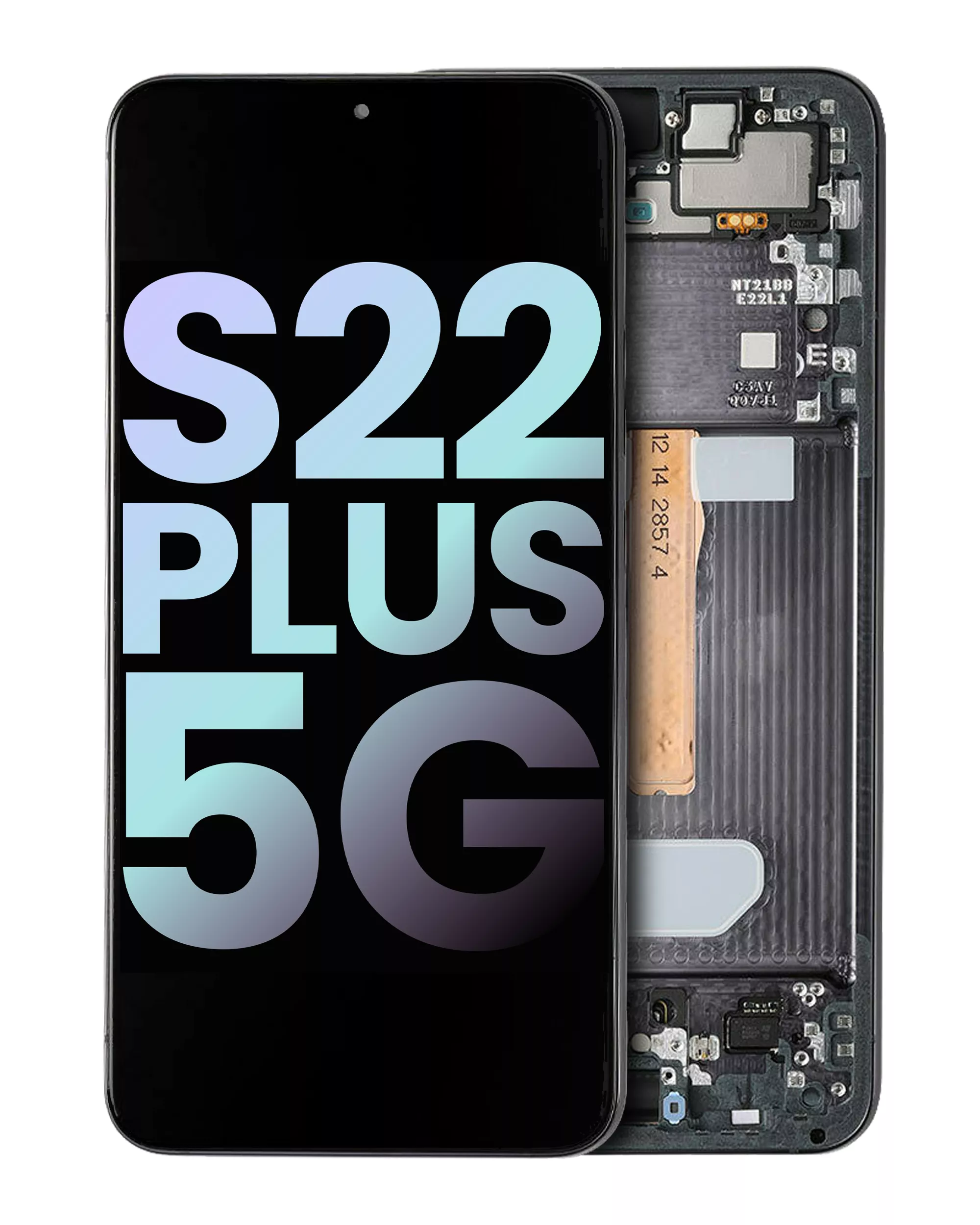 OLED Assembly With Frame Compatible For Samsung Galaxy S22 Plus 5G (Service Pack) (Phantom Black)