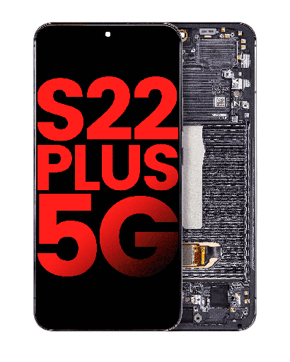 OLED Assembly With Frame Compatible For Samsung Galaxy S22 Plus 5G (Aftermarket Plus) (Phantom Black)