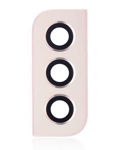 Back Camera Lens With Bezel Ring Compatible For Samsung Galaxy S22 / S22 Plus (Pink Gold)
