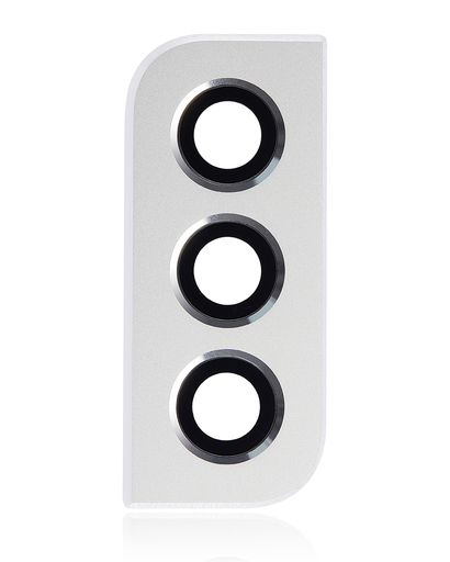 Back Camera Lens With Bezel Ring Compatible For Samsung Galaxy S22 / S22 Plus (White)
