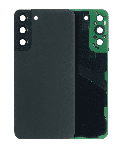 Back Cover Glass With Camera Lens Compatible For Samsung Galaxy S22 Plus 5G (No Logo) (Aftermarket Plus) (Phantom Black)