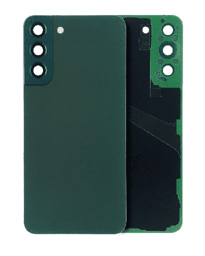 Back Cover Glass With Camera Lens Compatible For Samsung Galaxy S22 Plus 5G (No Logo) (Aftermarket Plus) (Green)