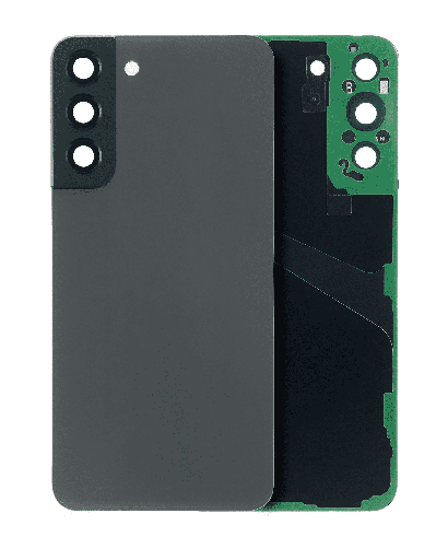 Back Cover Glass With Camera Lens Compatible For Samsung Galaxy S22 Plus 5G (No Logo) (Aftermarket Plus) (Graphite)