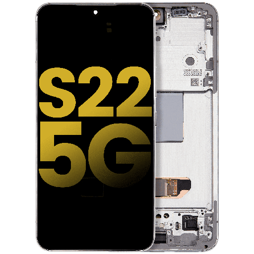 OLED Assembly With Frame Compatible For Samsung Galaxy S22 5G (Refurbished) (White)