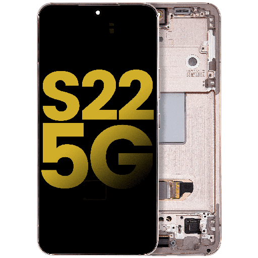 OLED Assembly With Frame Compatible For Samsung Galaxy S22 5G (Refurbished) (Pink Gold)