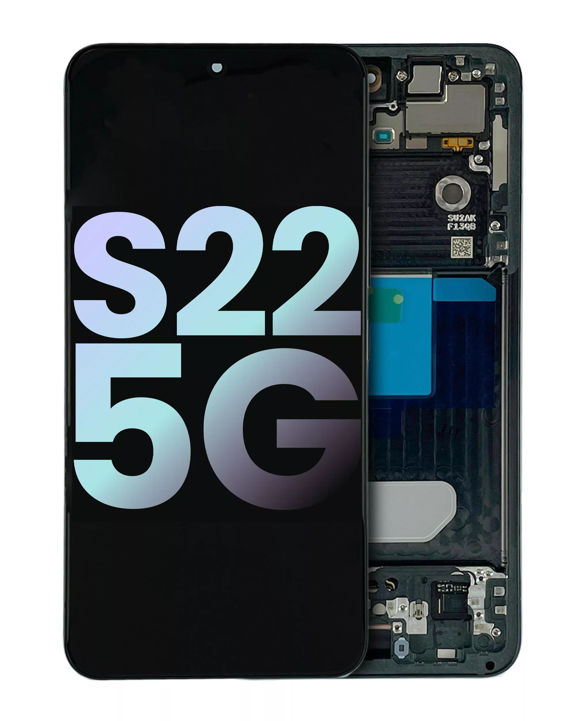OLED Assembly With Frame Compatible For Samsung Galaxy S22 5G (Service Pack) (Phantom Black)