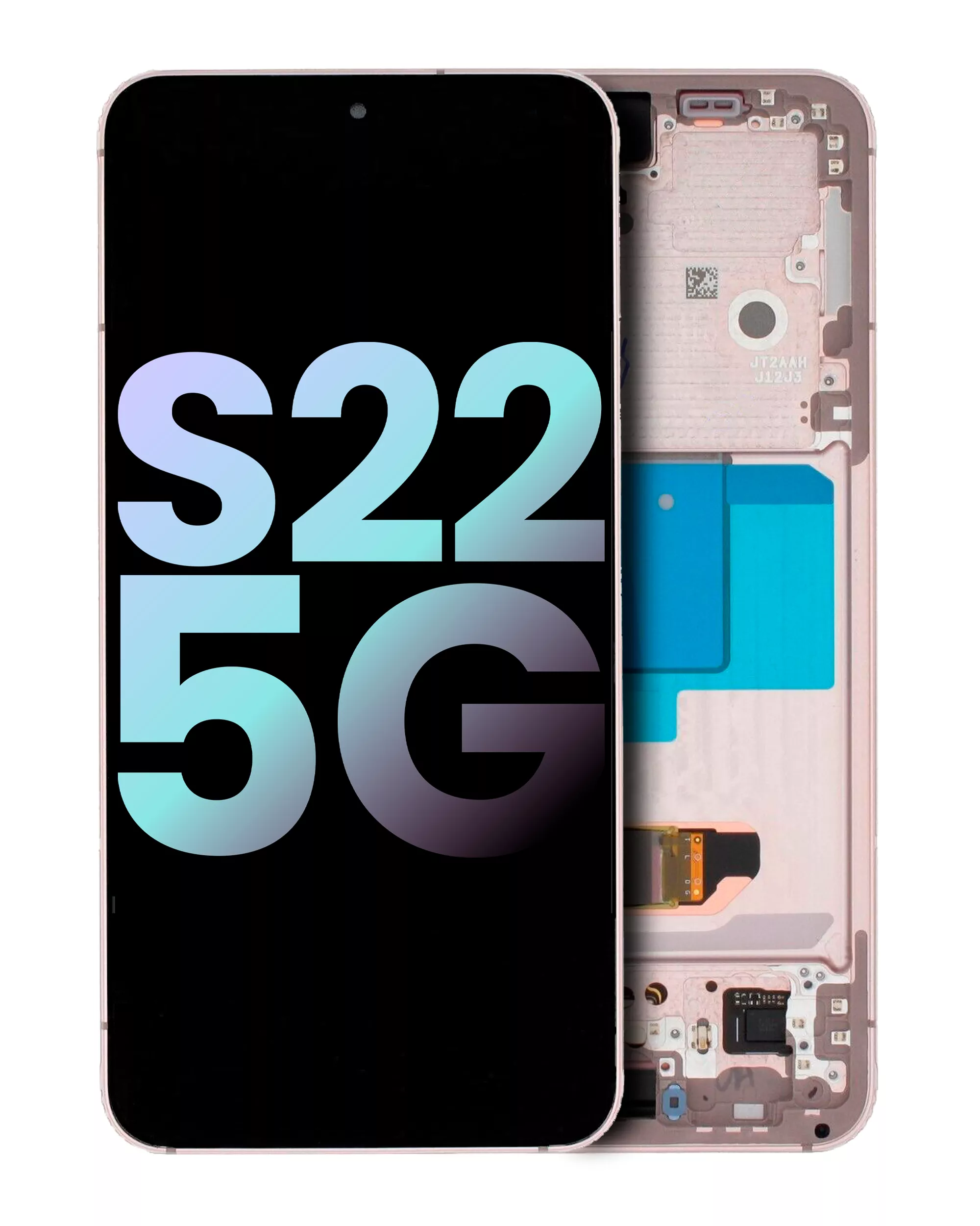 OLED Assembly With Frame Compatible For Samsung Galaxy S22 5G (Service Pack) (Pink Gold)