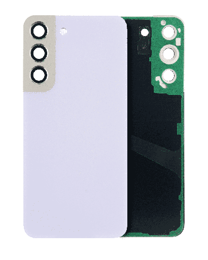 Back Cover Glass With Camera Lens Compatible For Samsung Galaxy S22 5G (No Logo) (Aftermarket Plus) (Violet)