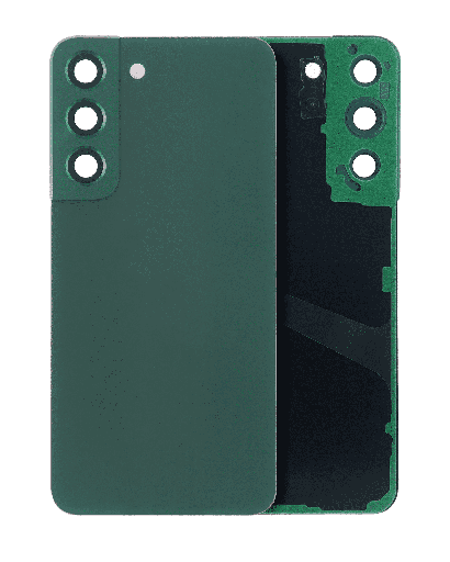 Back Cover Glass With Camera Lens Compatible For Samsung Galaxy S22 5G (No Logo) (Aftermarket Plus) (Green)
