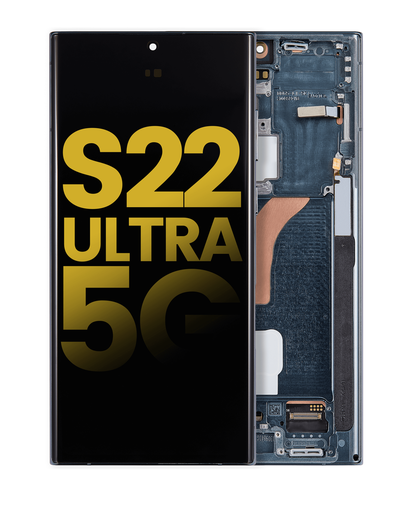 OLED Assembly With Frame Compatible For Samsung Galaxy S22 Ultra 5G (Refurbished) (Green)