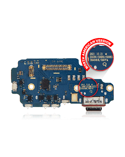 Charging Port Board With Sim Card Reader Compatible For Samsung Galaxy S22 Ultra 5G (US Version)