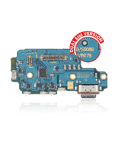 Charging Port Board With Sim Card Reader Compatible For Samsung Galaxy S22 Ultra 5G (S9080) (Dual Sim Version)