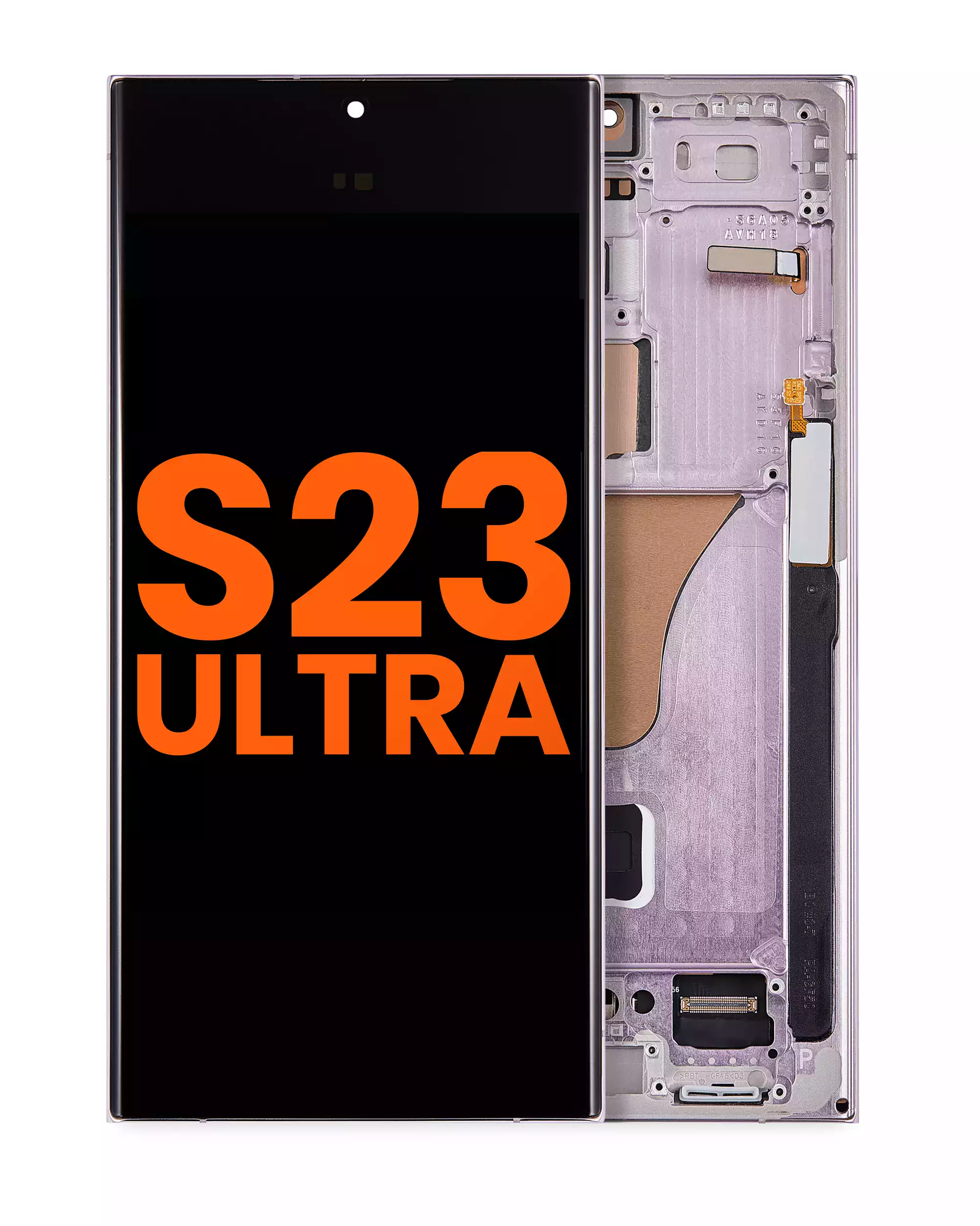 OLED Assembly With Frame Compatible For Samsung Galaxy S23 Ultra (Blemish: Grade C) (Lavender)