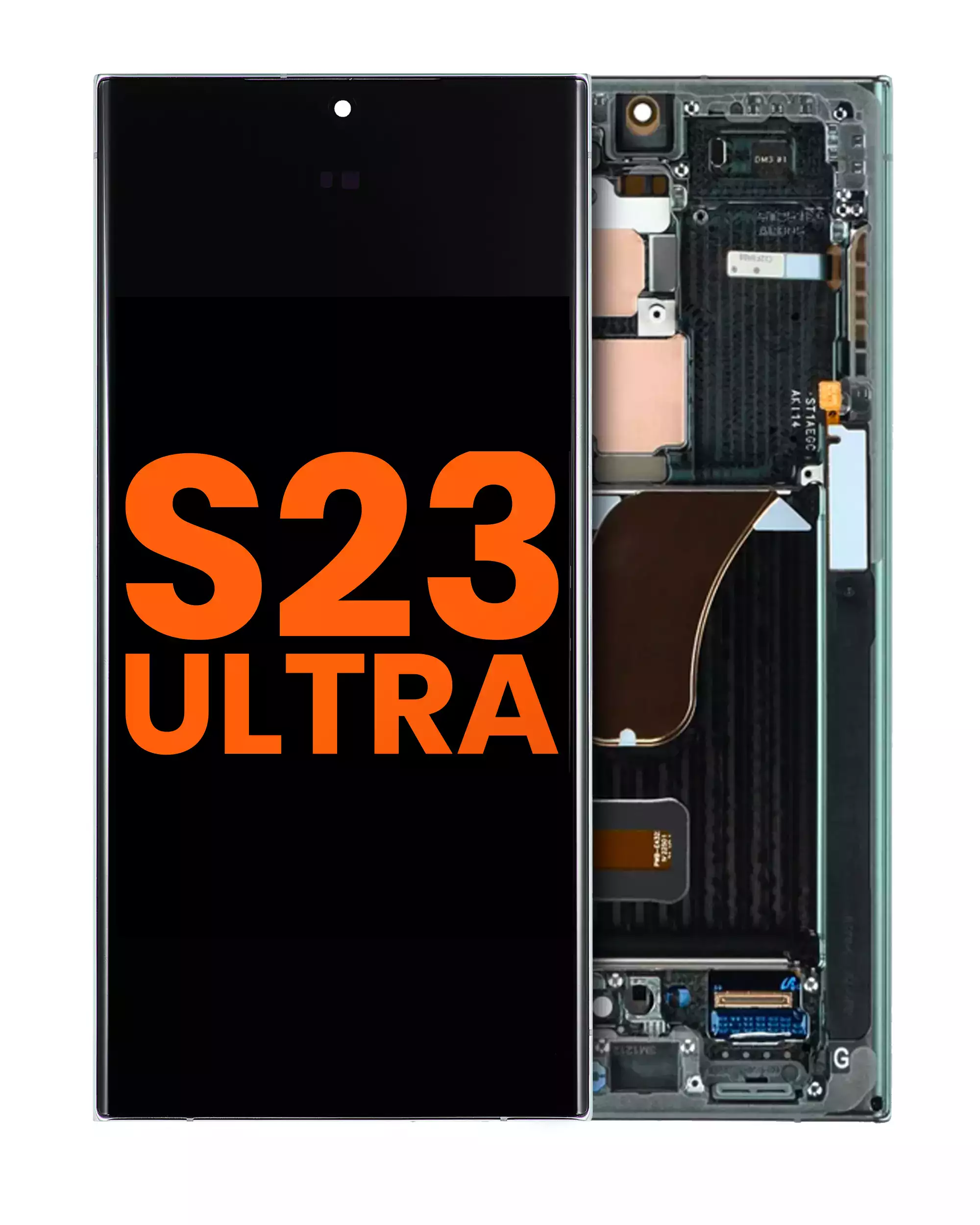 OLED Assembly With Frame Compatible For Samsung Galaxy S23 Ultra (Blemish: Grade C) (Green)