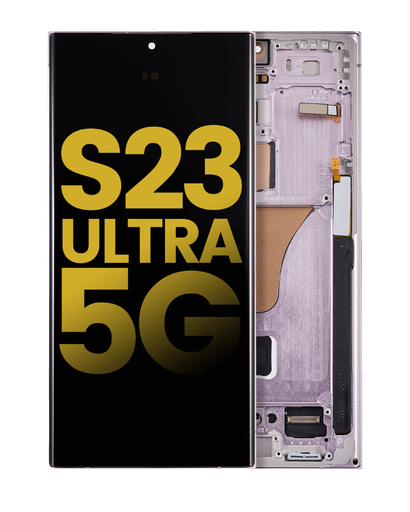 OLED Assembly With Frame Compatible For Samsung Galaxy S23 Ultra (US &amp; International) (Refurbished) (Lavender)