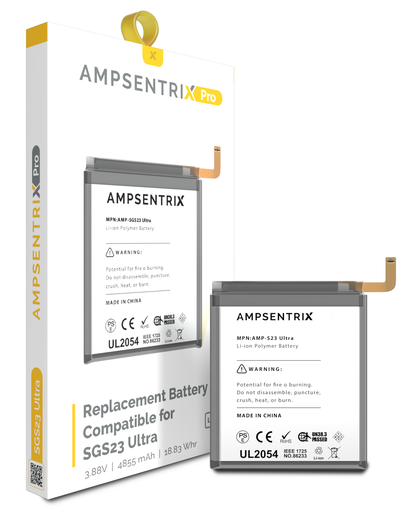 Replacement Battery Compatible For Samsung Galaxy S23 Ultra (AmpSentrix Pro)