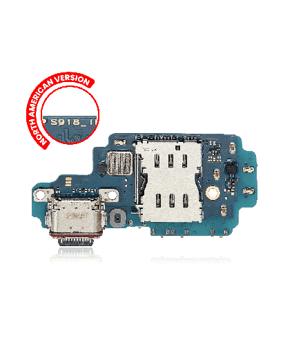 Charging Port Board With Sim Card Reader Compatible For Samsung Galaxy S23 Ultra 5G (S918U) (US Version)