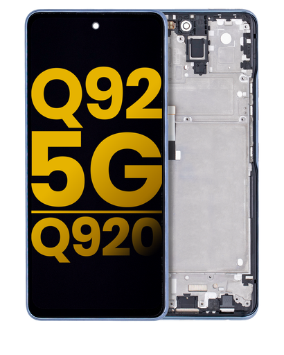 LCD Assembly With Frame Compatible For LG Q92 5G / Q920 (Refurbished) (Black)