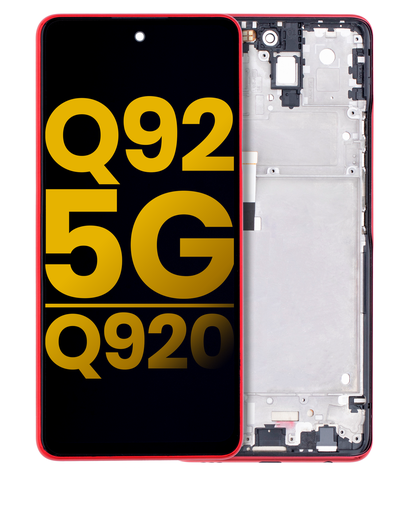 LCD Assembly With Frame Compatible For LG Q92 5G / Q920 (Refurbished) (Red)