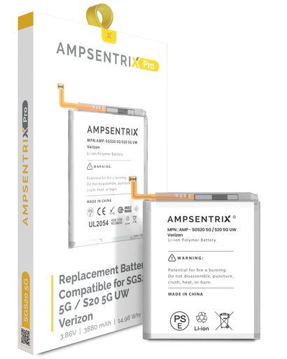 Replacement Battery Compatible For Samsung Galaxy S20 5G / S20 5G UW Verizon (AmpSentrix Pro)