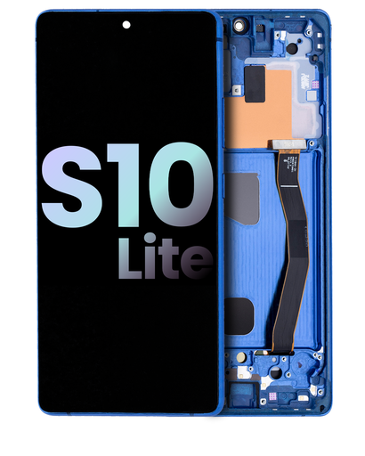 OLED Assembly With Frame Compatible For Samsung Galaxy S10 Lite (Service Pack) (Prism Blue)