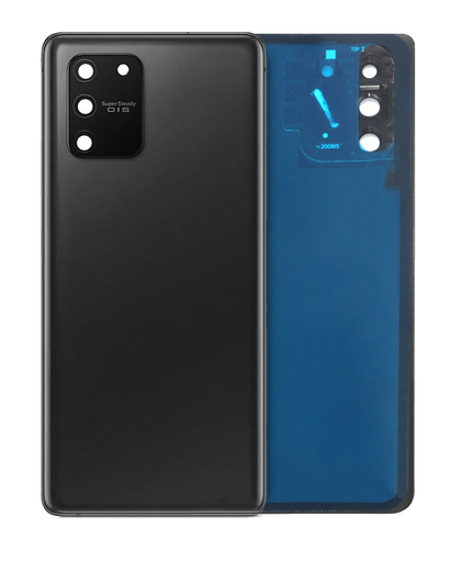 Back Cover Glass With Camera Lens Compatible For Samsung Galaxy S10 Lite (Service Pack) (Prism Black)