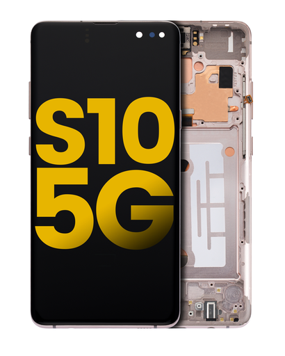 OLED Assembly With Frame Compatible For Samsung Galaxy S10 5G (Refurbished) (Royal Gold)