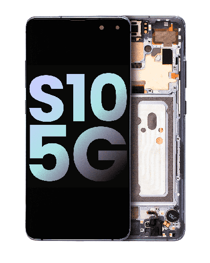 OLED Assembly With Frame Compatible For Samsung Galaxy S10 5G (Service Pack) (Majestic Black)