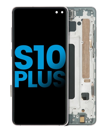 LCD Assembly With Frame (Without Finger Print Sensor) Compatible For Samsung Galaxy S10 Plus (Aftermarket Plus: TFT) (Prism / Ceramic Black)