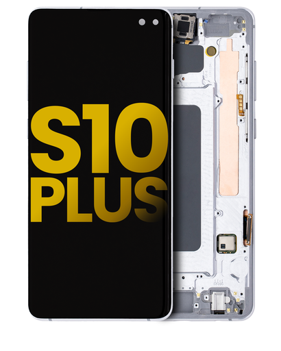 OLED Assembly With Frame Compatible For Samsung Galaxy S10 Plus (Refurbished) (Prism White)