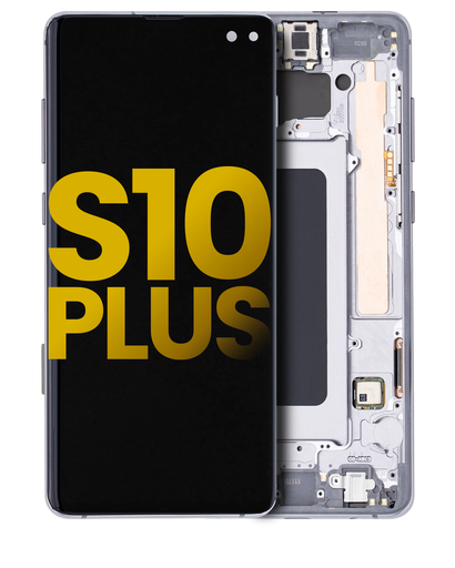 OLED Assembly With Frame Compatible For Samsung Galaxy S10 Plus (Refurbished) (Prism / Ceramic Black)
