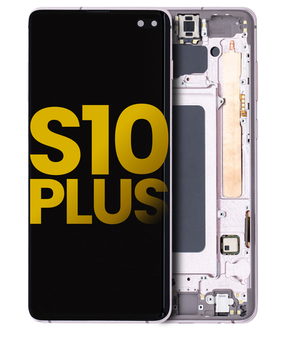 OLED Assembly With Frame Compatible For Samsung Galaxy S10 Plus (Refurbished) (Ceramic White)