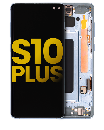 OLED Assembly With Frame Compatible For Samsung Galaxy S10 Plus (Refurbished) (Prism Blue)