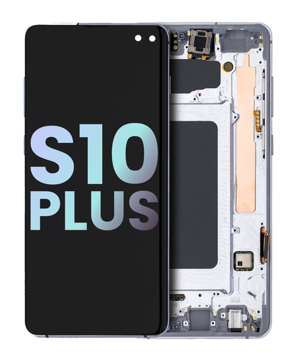 OLED Assembly With Frame Compatible For Samsung Galaxy S10 Plus (Service Pack) (Prism White)