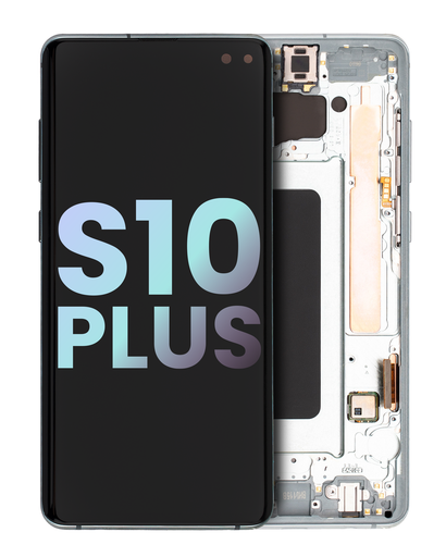 OLED Assembly With Frame Compatible For Samsung Galaxy S10 Plus (Service Pack) (Prism Green)