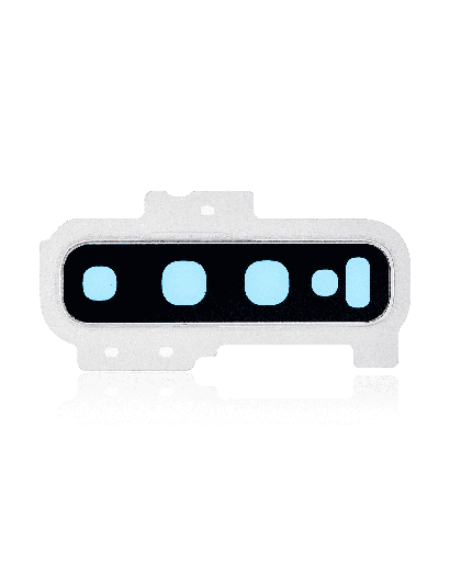 Back Camera Lens With Cover Bezel Ring Compatible For Samsung Galaxy S10 Plus (Prism White)